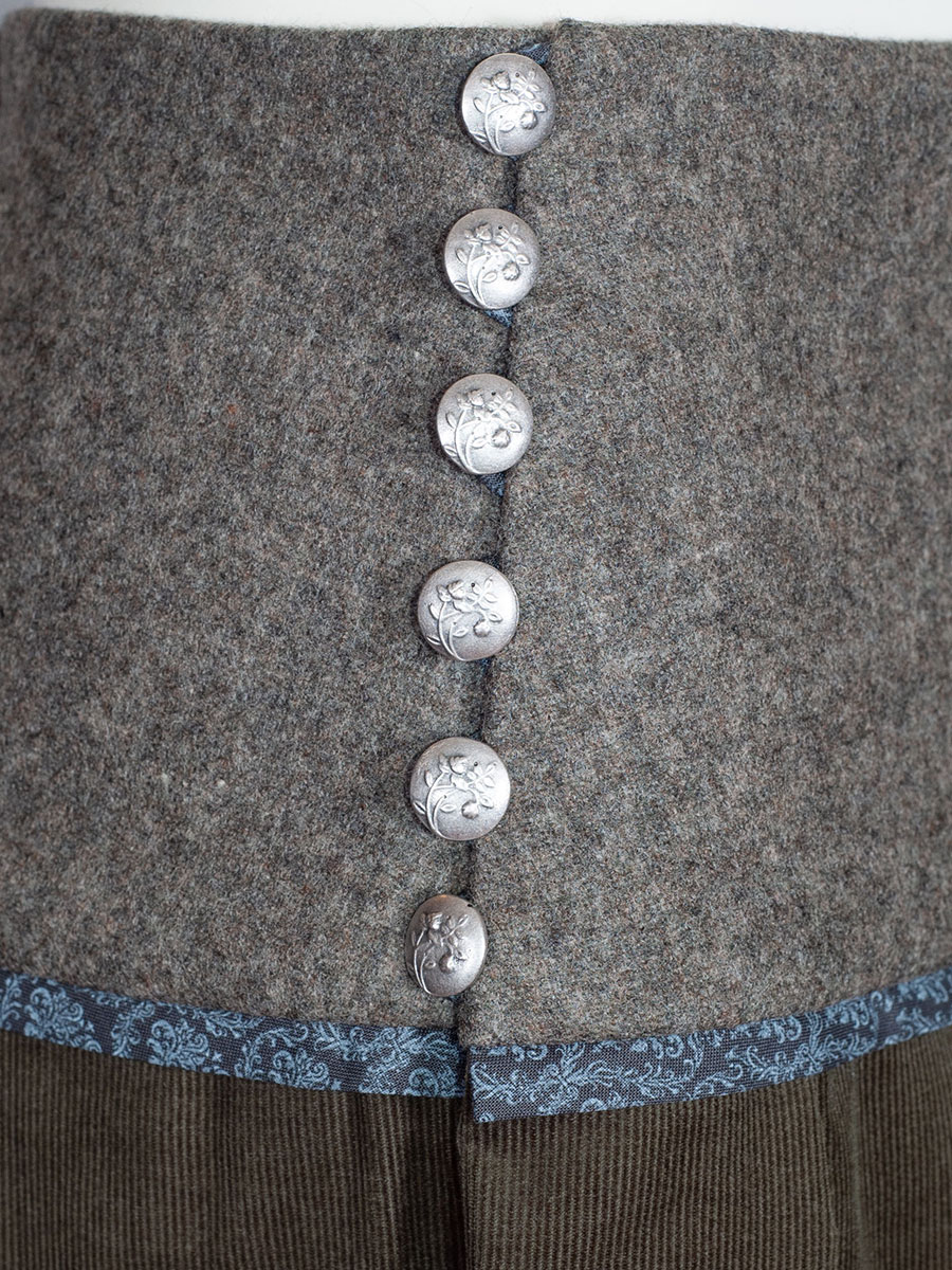 Die Rockmacherin Sattelrock Mooskissal, Feincord, Falten, oliv, C #6