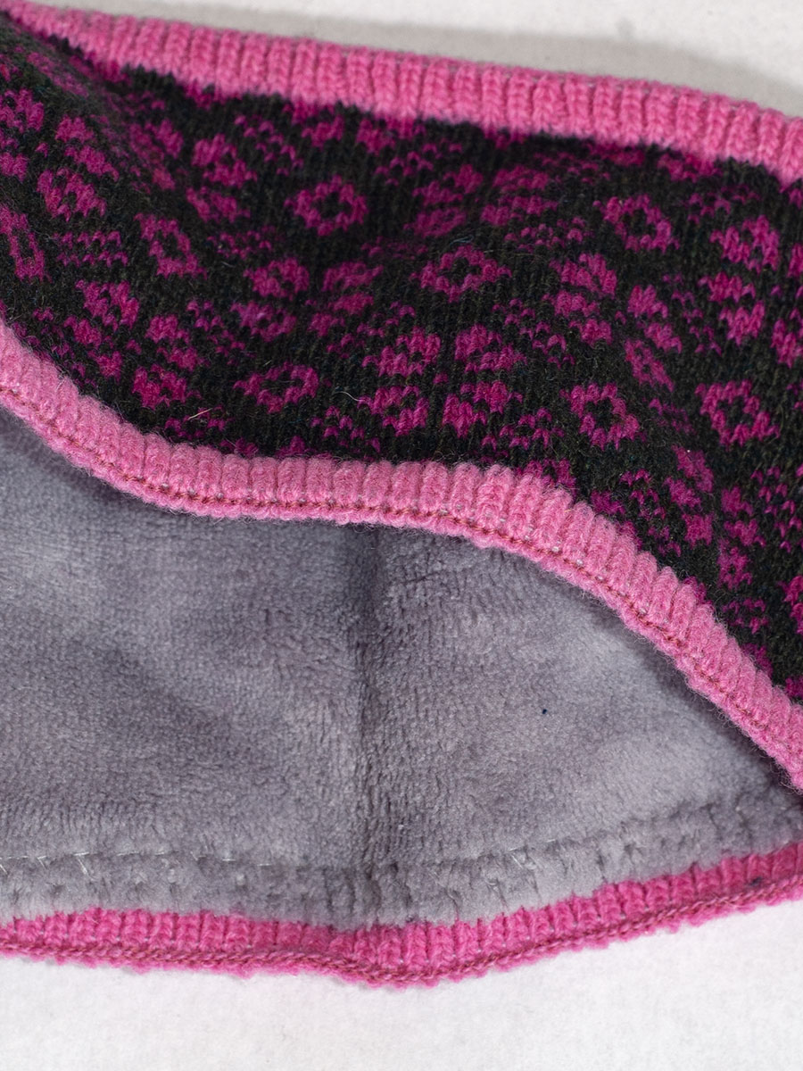 Huber Stirnband Jill pink mit oliv, innen Fleece #4