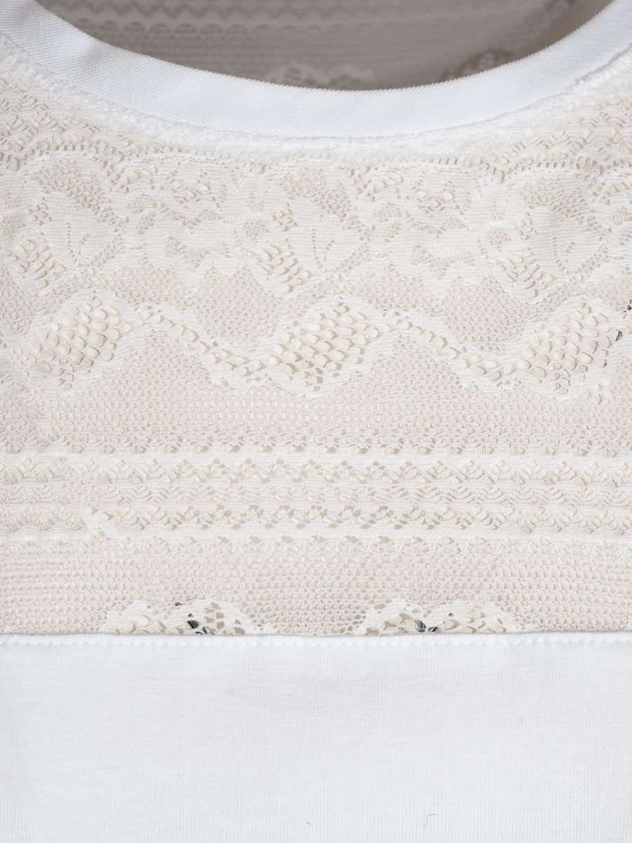 Feli und Hans Damenshirt Susanne, weiß, Spitze #3