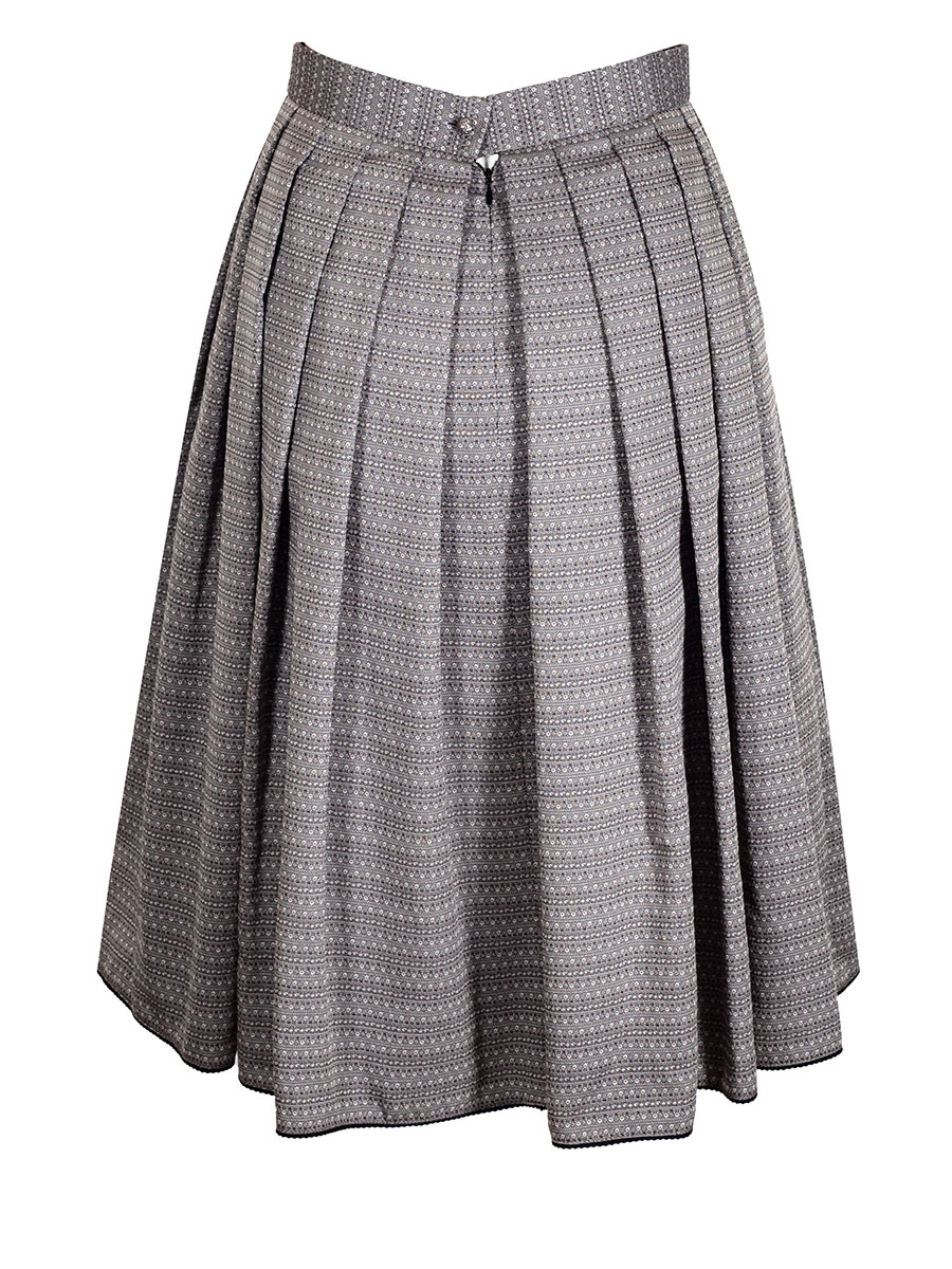 Anno Domini Faltenrock Ziska, anthrazit, gemustert. elegant #4