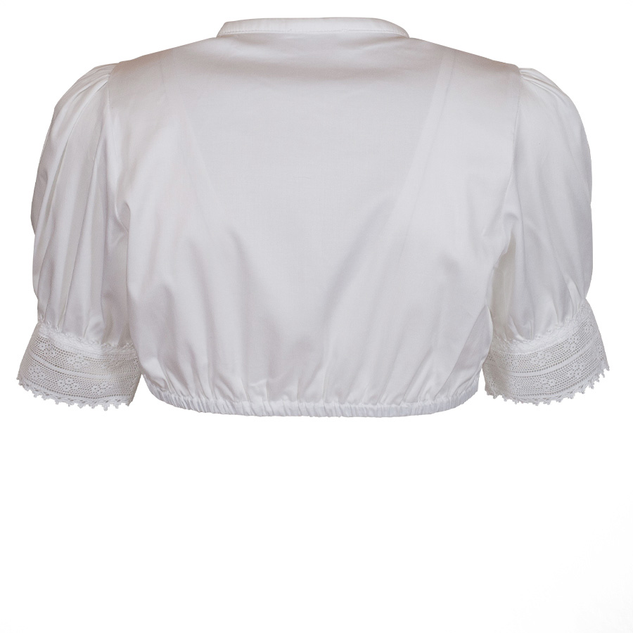 Anno Domini Design Dirndlbluse Indra, weiß, Spitze, hochgeschlossen, Schließe #2