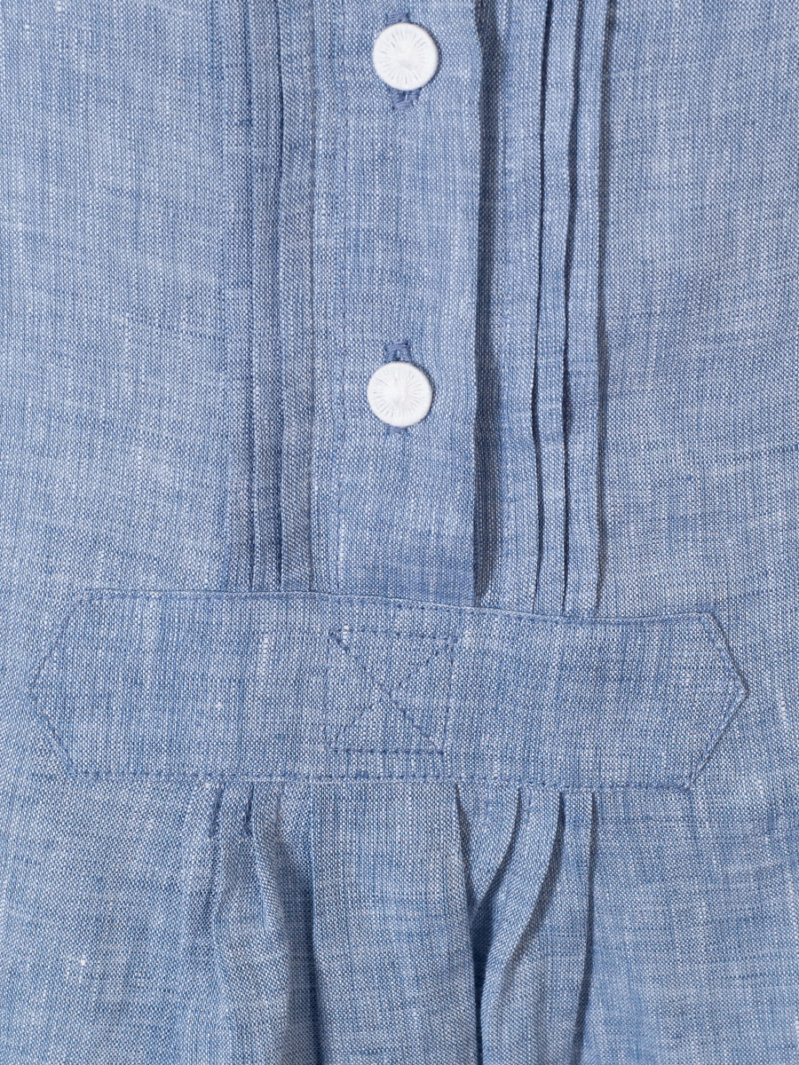 Moser Leinenkleid Kleo, rauchblau, Kurzarm #4