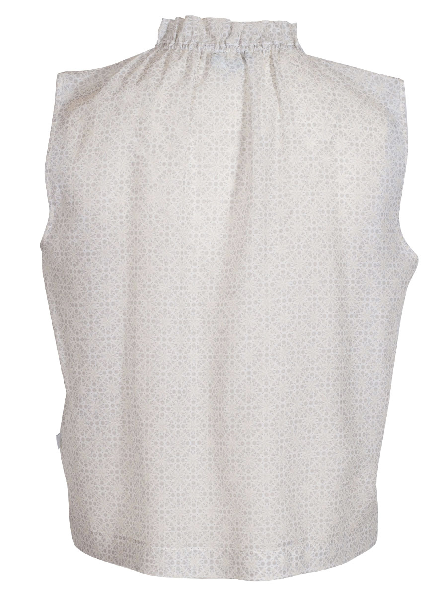 Die Rockmacherin Bluse Edda, Top, weiß-grau gemustert, luftig #4