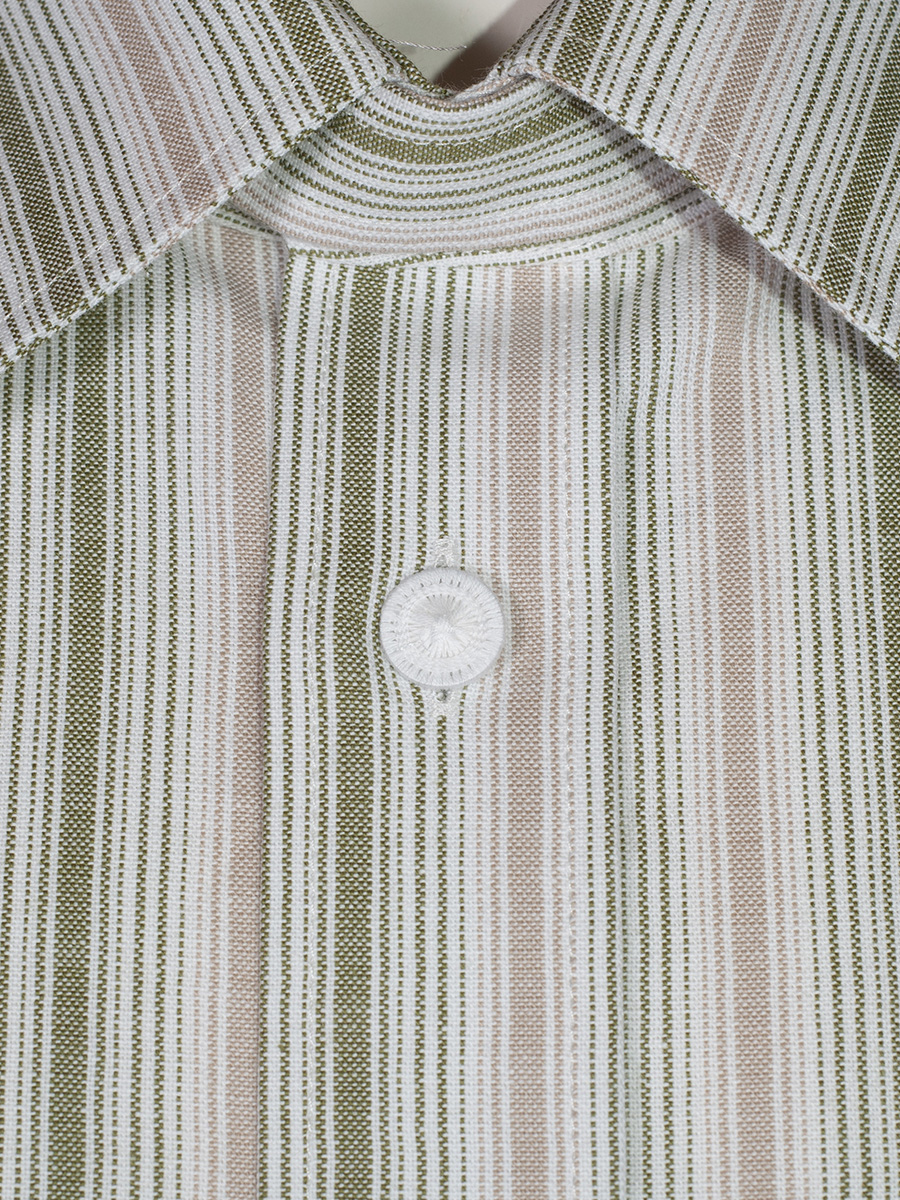 Waldorff Trachtenhemd grün-beige, gestreift, Pfoad, Liegekragen #2