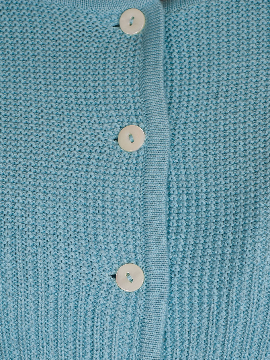 Hammerschmid Strickjacke Arburg, türkis, Perlmuttknöpfe #3