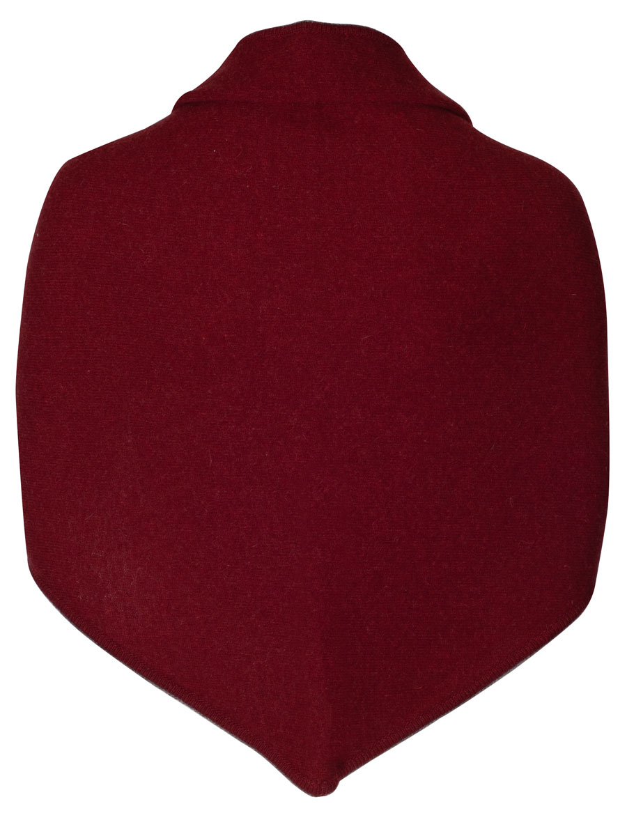 Stapf Wolltuch Bibi, blutrot, kuschlig, dreieckig #2