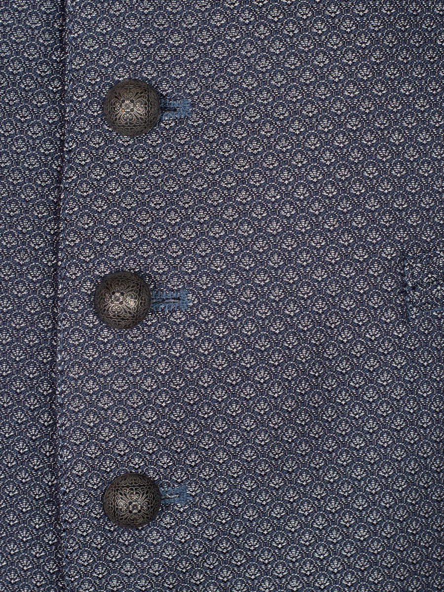 Schloß Orth Herrenweste Belvedere, blau gemustert #5