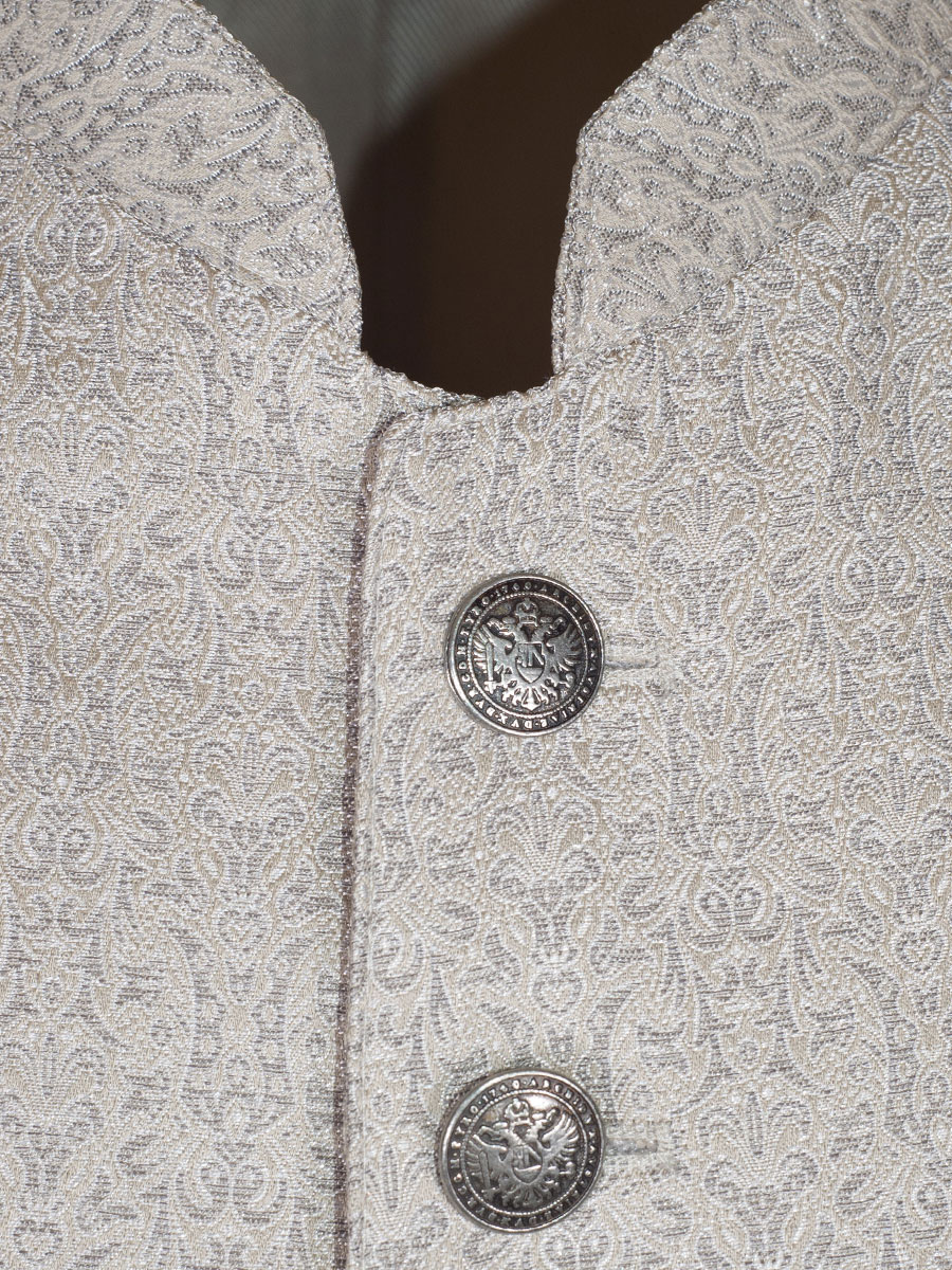 Schloß Orth Herrenweste Belvedere, beige gemustert #4