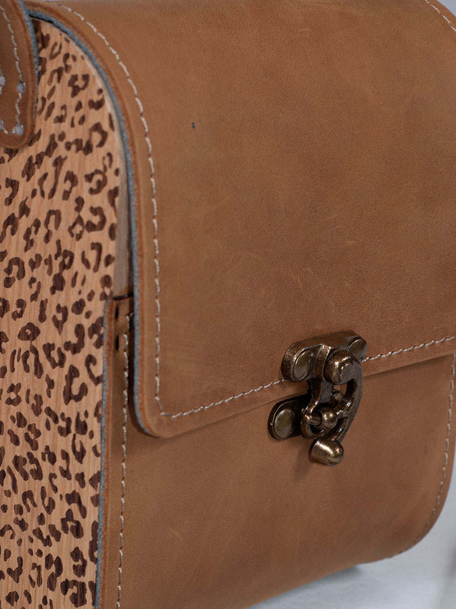 Werner Trachten Ledertasche Leo Print, Holz #5