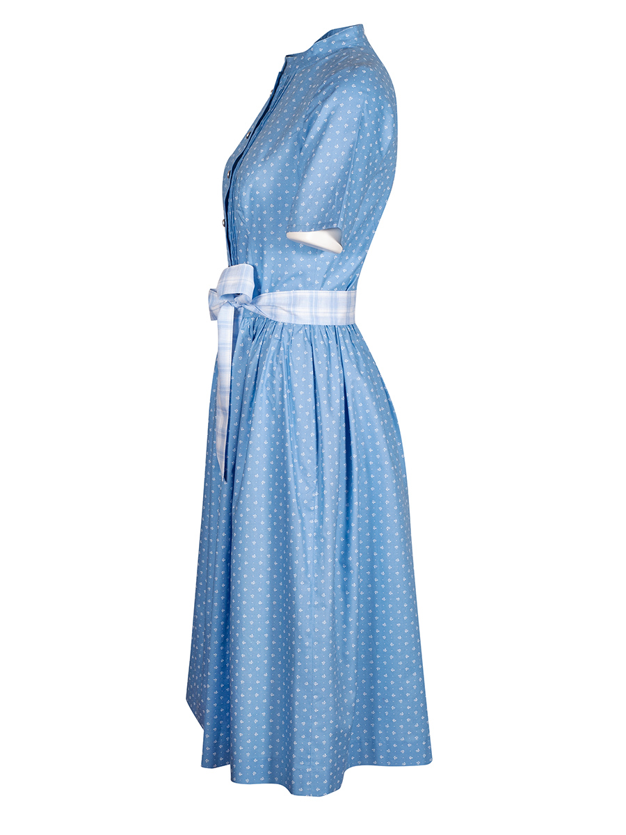 Berwin & Wolff Sommerkleid hellblau, Bindegürtel, geblümt #2