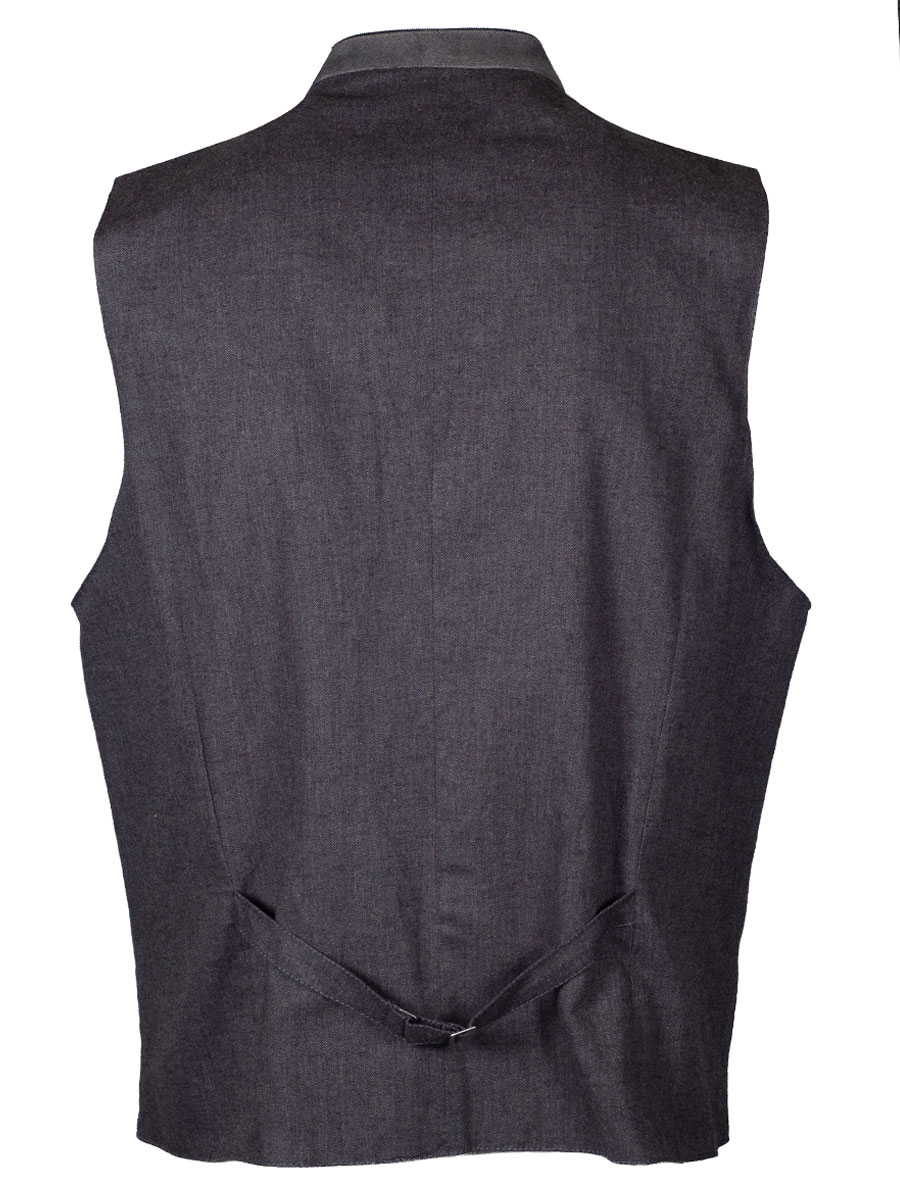 Schloß Orth Feincord Weste Brienz, marine, grauer Kragen #3