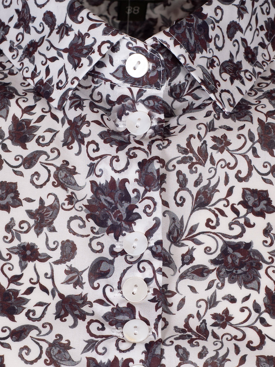 Arido Langarmbluse, Blumenmuster, beere #4