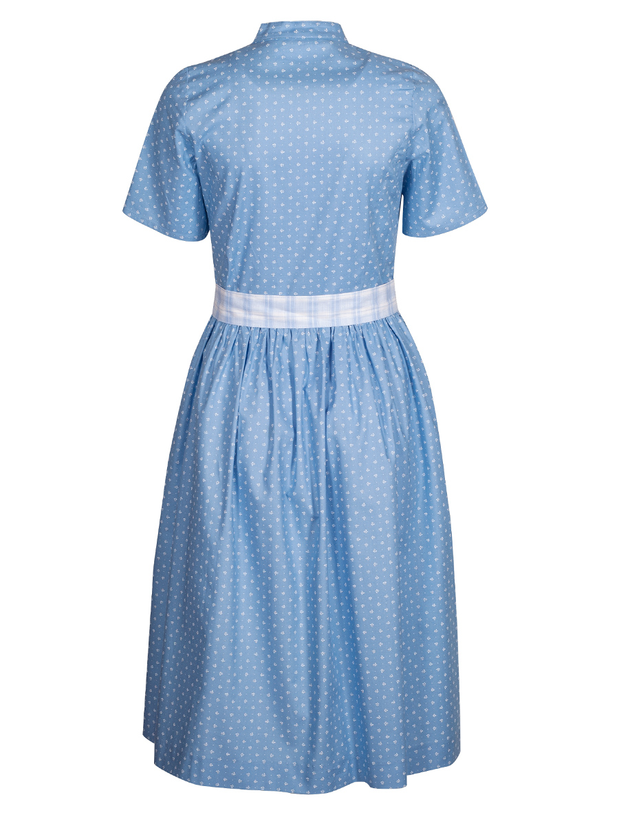 Berwin & Wolff Sommerkleid hellblau, Bindegürtel, geblümt #3