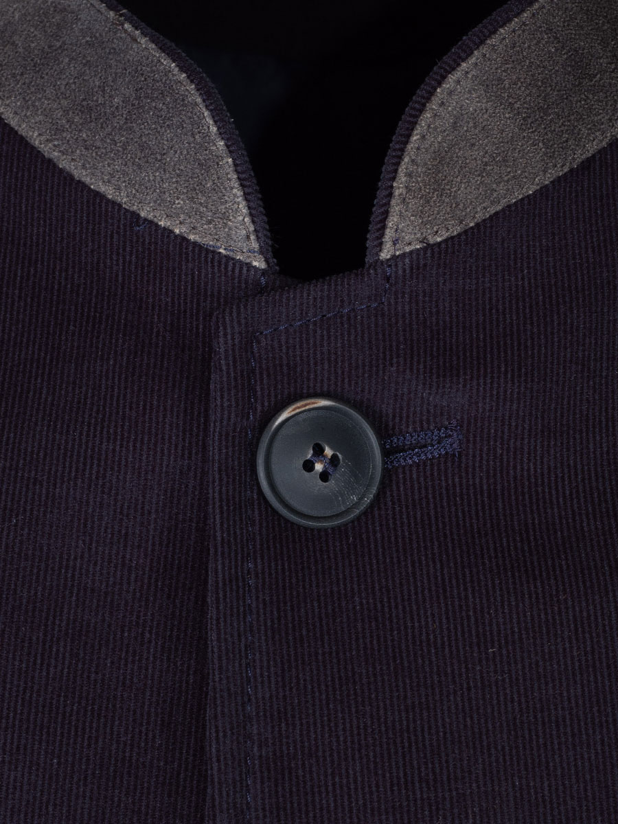 Schloß Orth Feincord Joppe Thaya, marine, grauer Kragen #2