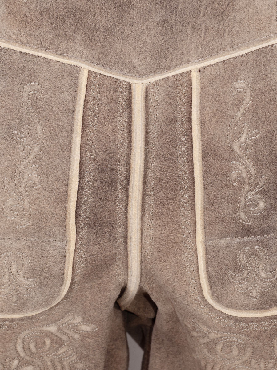 Weinbauer Kurze Lederhose Kaiser, Ziegenvelour, inka, heller Stick #6