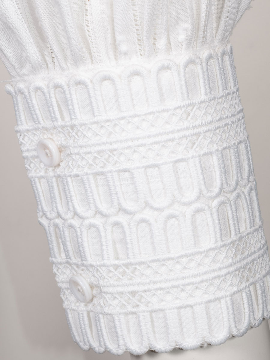 Wallmann Langarmbluse offwhite, Stickerei, Lochmuster #4