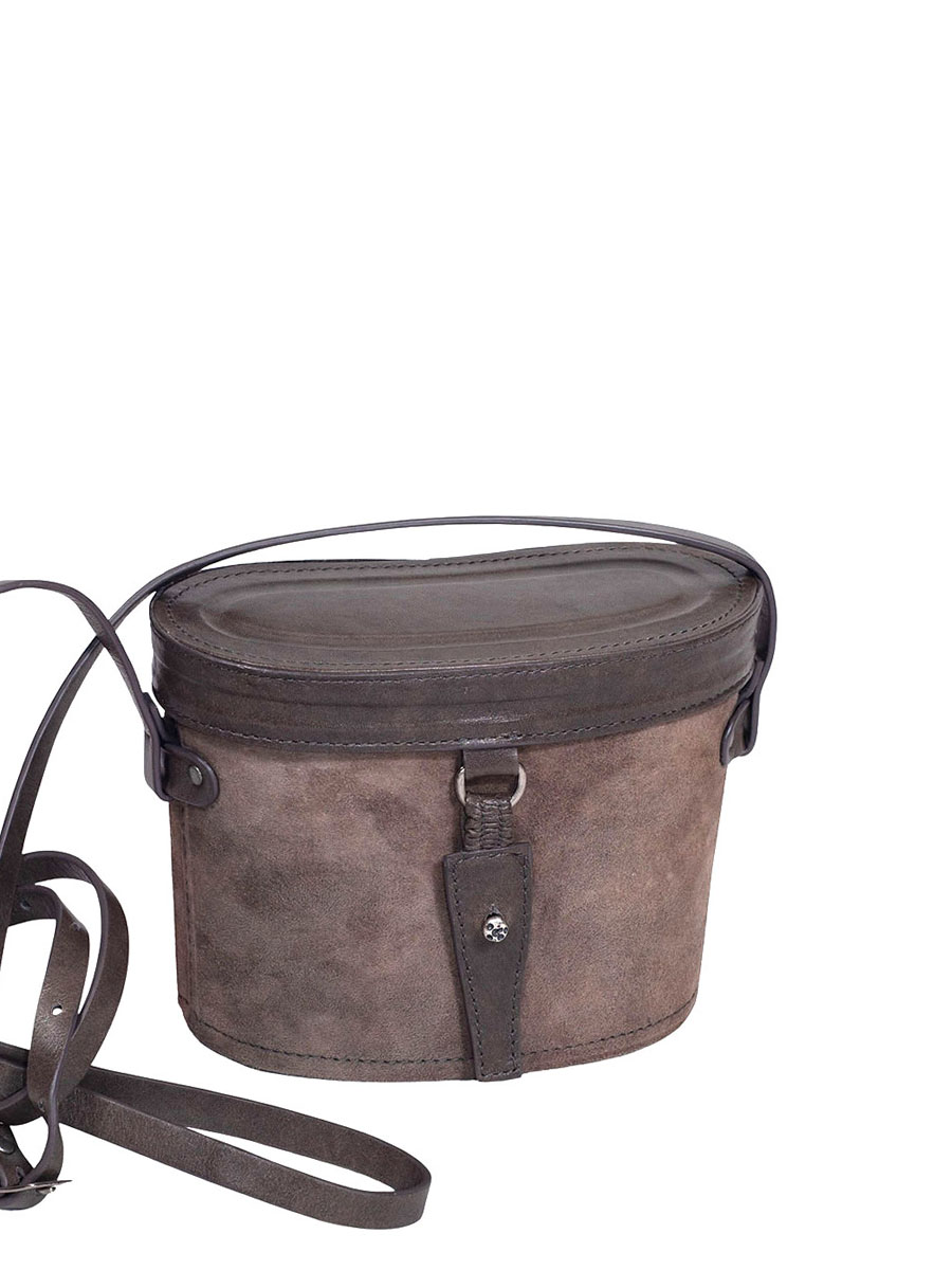 OWA Moden Umhängetasche, Kalbsleder, grau, handgefertigt #5