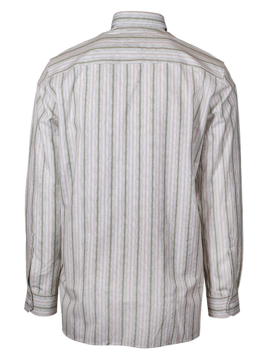 Waldorff Trachtenhemd grün-beige, gestreift, Pfoad, Liegekragen #4