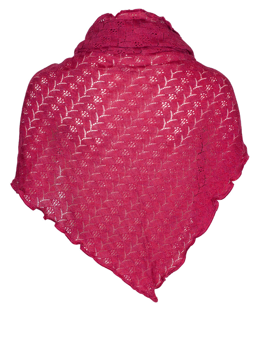 Wenger Strickstola Sofia, pink, Lochmuster, gewellter Abschluss #2