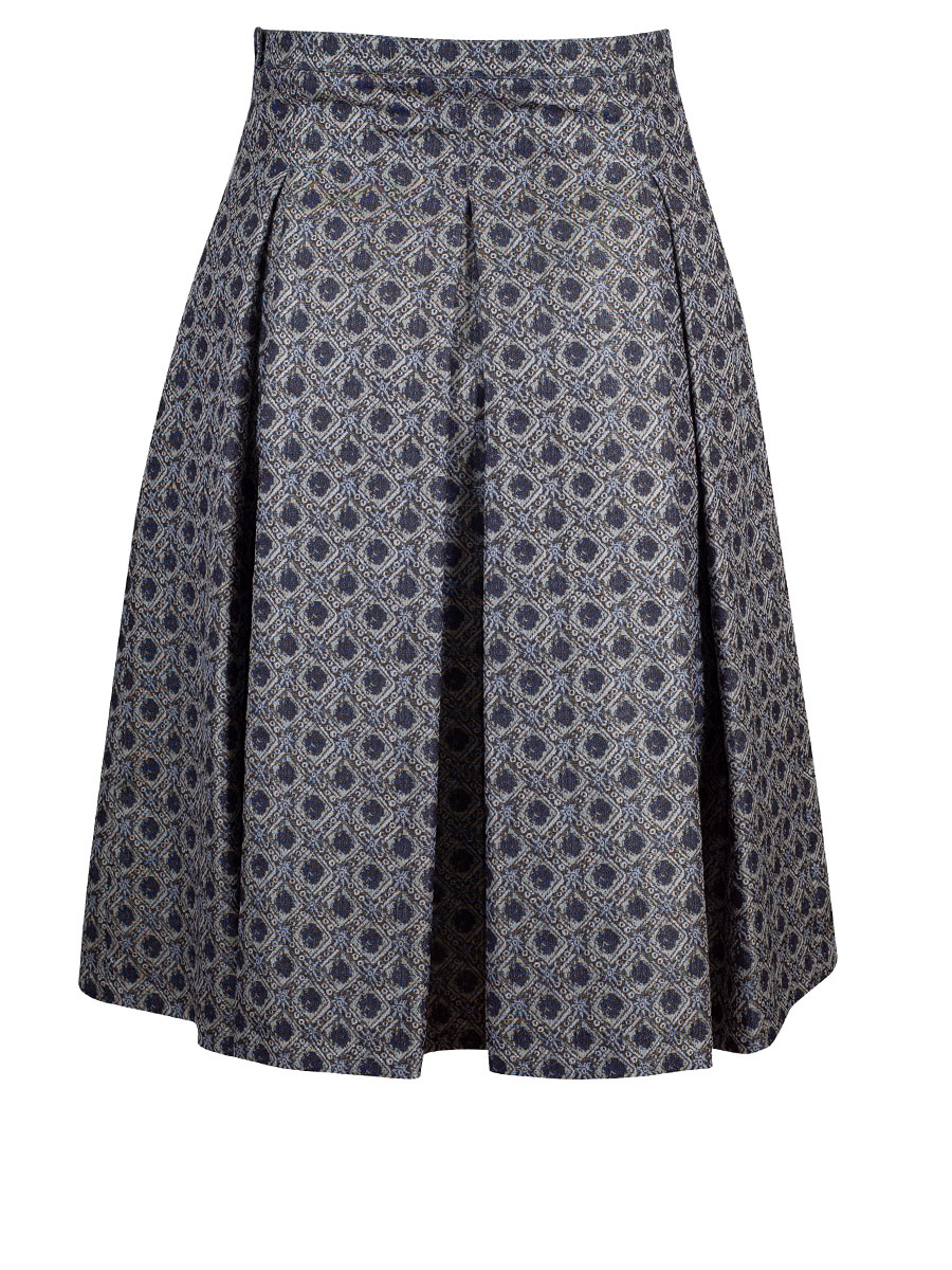 Schloß Orth Faltenrock Scarlett, silber-schwarz-grün, festlich #3