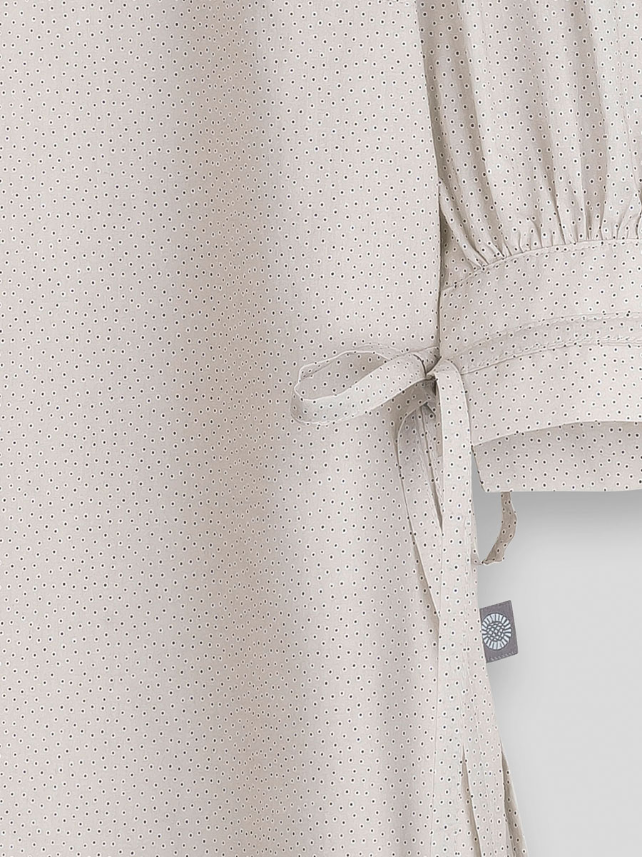 Rockmacherin Bluse Tula, beige, gepunktet, Puffarme #3