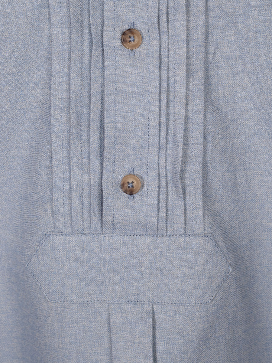 Waldorff Trachtenhemd Herren, hellblau, Pfoad, Stehkragen #4