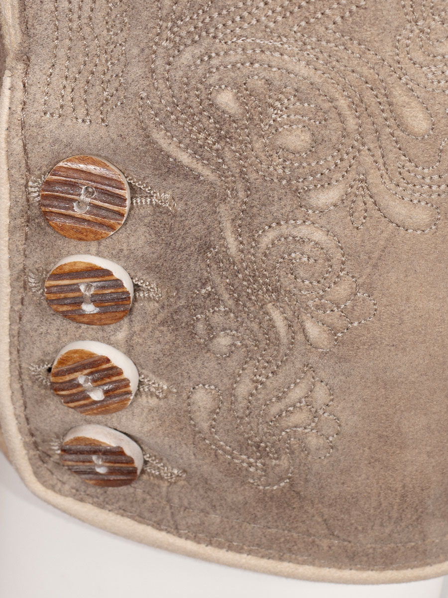 Weinbauer Kurze Lederhose Kaiser, Ziegenvelour, inka, heller Stick #7