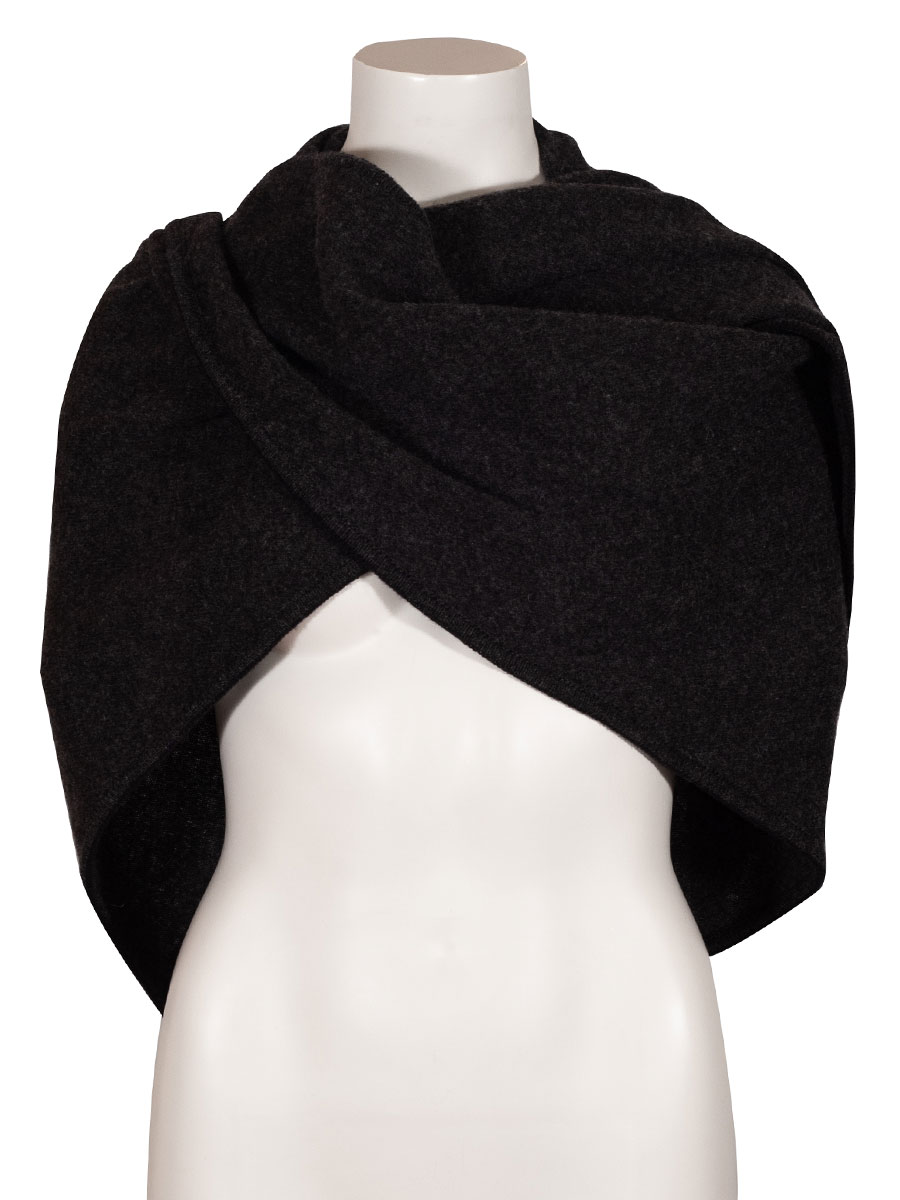 Stapf Wolltuch Bibi, anthrazit, kuschlig, dreieckig #2