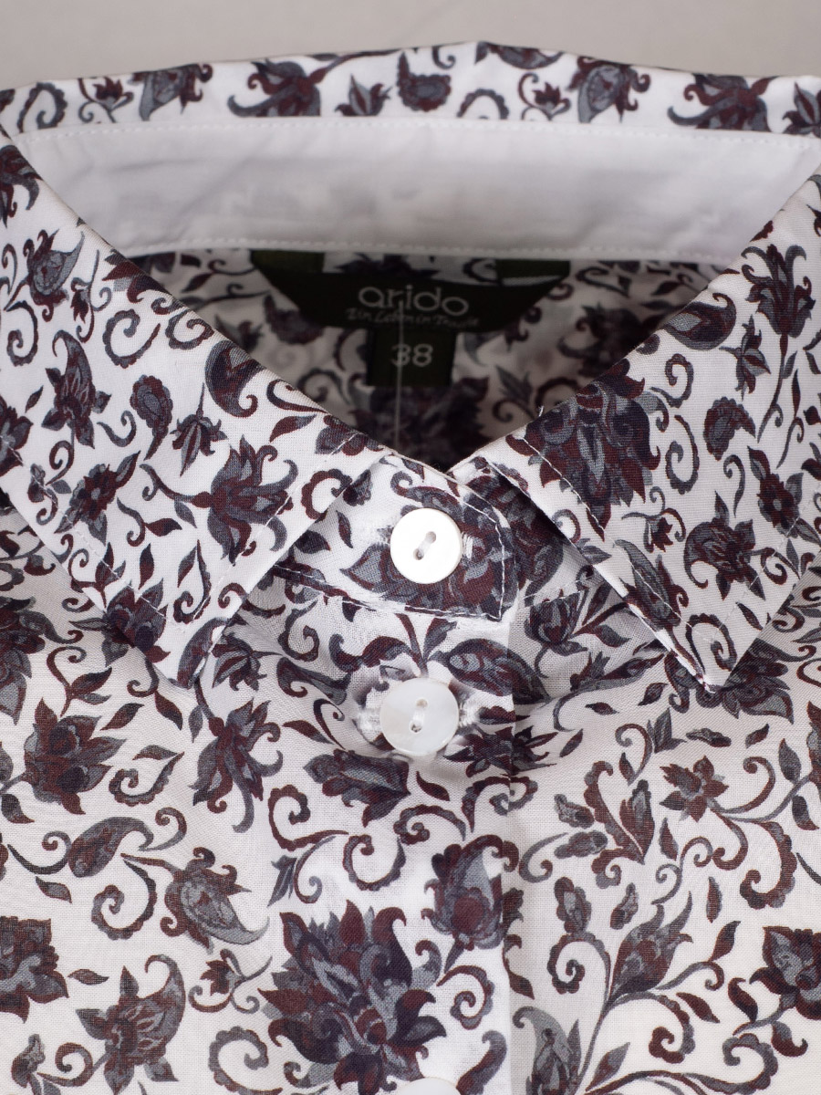 Arido Langarmbluse, Blumenmuster, beere #2