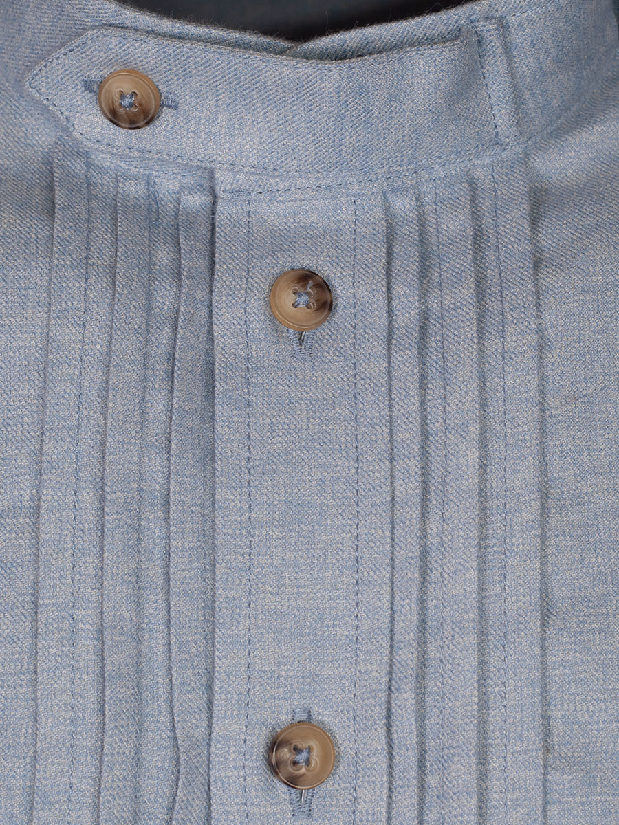 Waldorff Trachtenhemd Herren, hellblau, Pfoad, Stehkragen #3