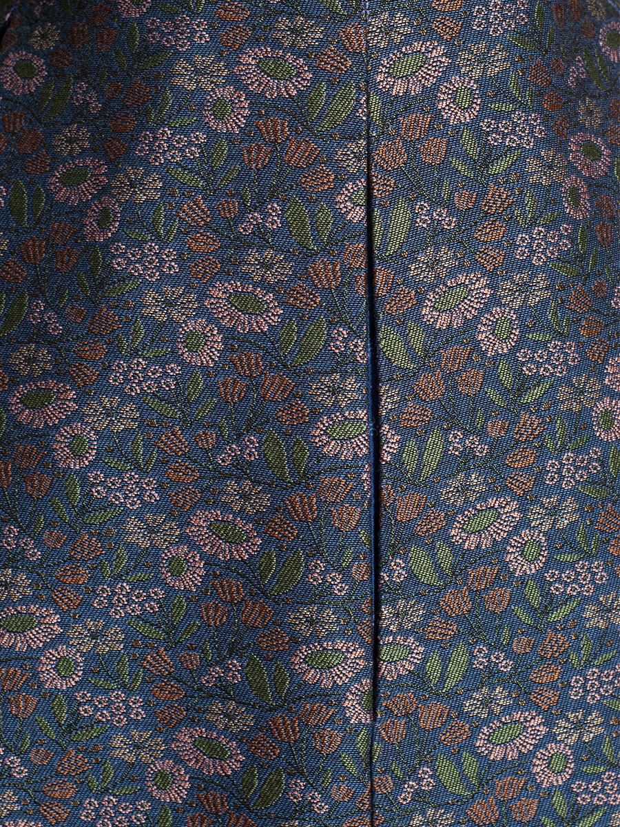 Die Rockmacherin Rock Münter, Falten, blau gemustert Blumenmuster #5