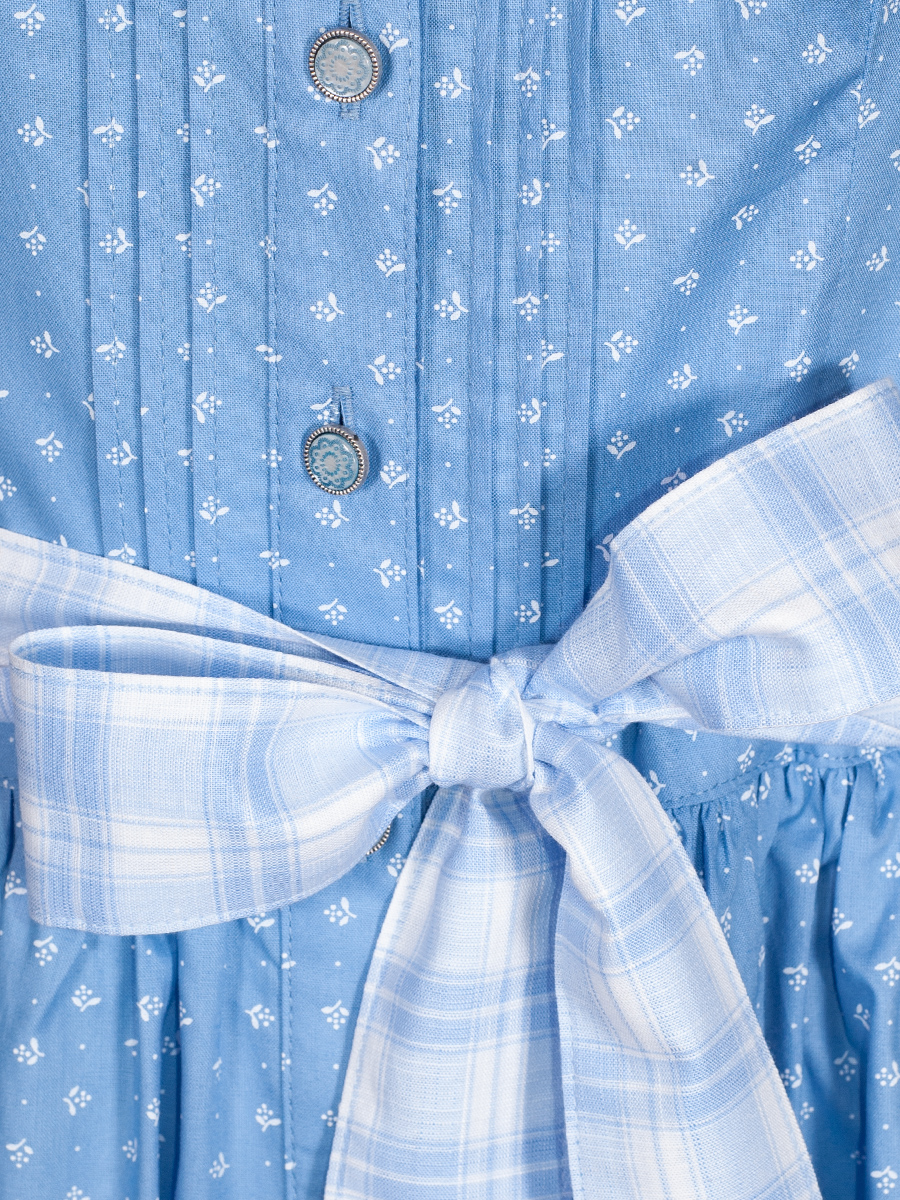 Berwin & Wolff Sommerkleid hellblau, Bindegürtel, geblümt #4