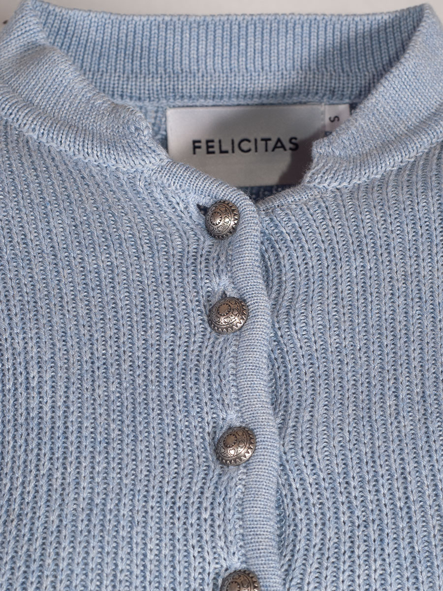 Moser Trins Strickjacke, hellblau, kurz #3