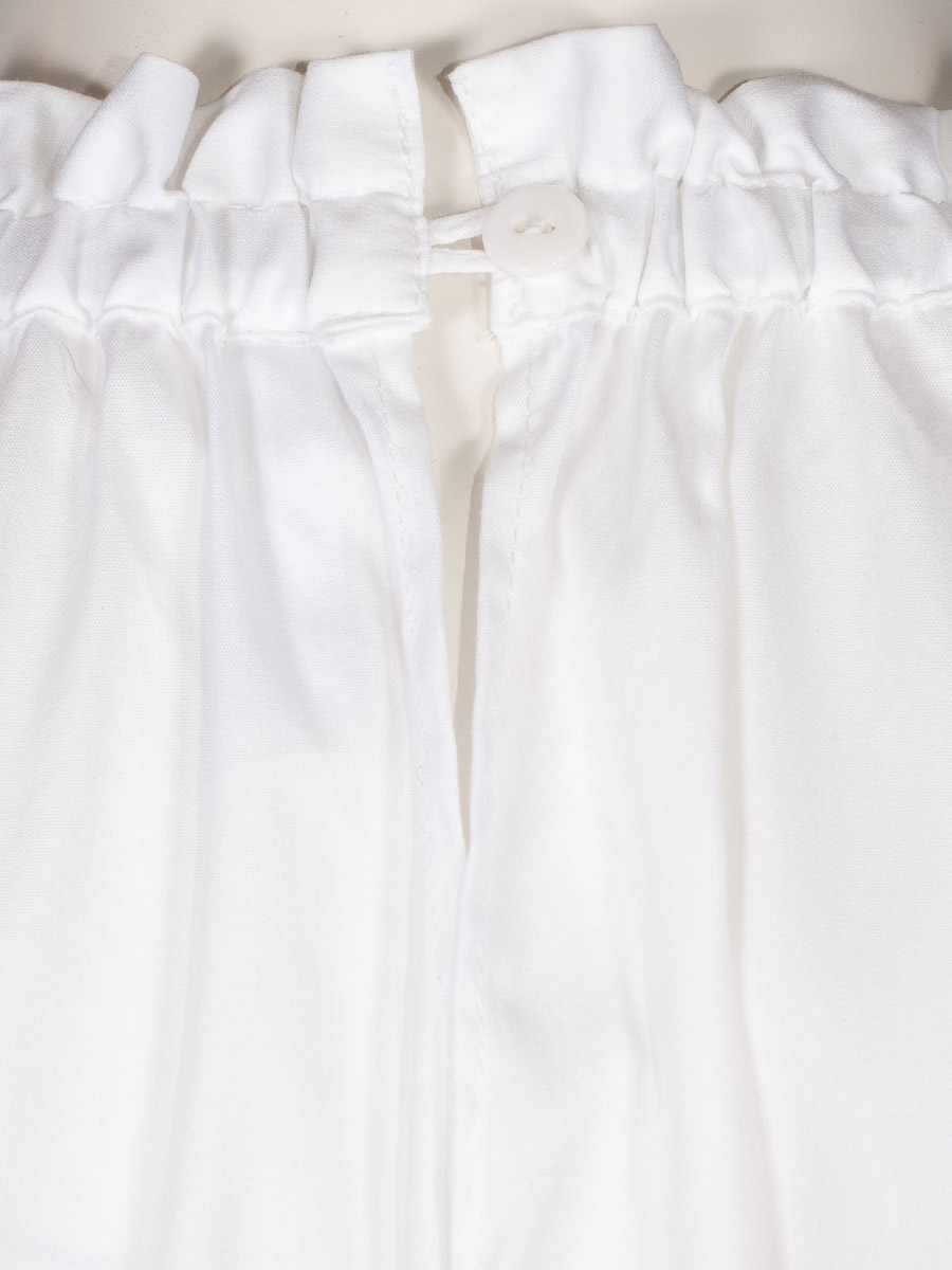 Wallmann Bluse weiß, Rüschenkragen, Langarm #4