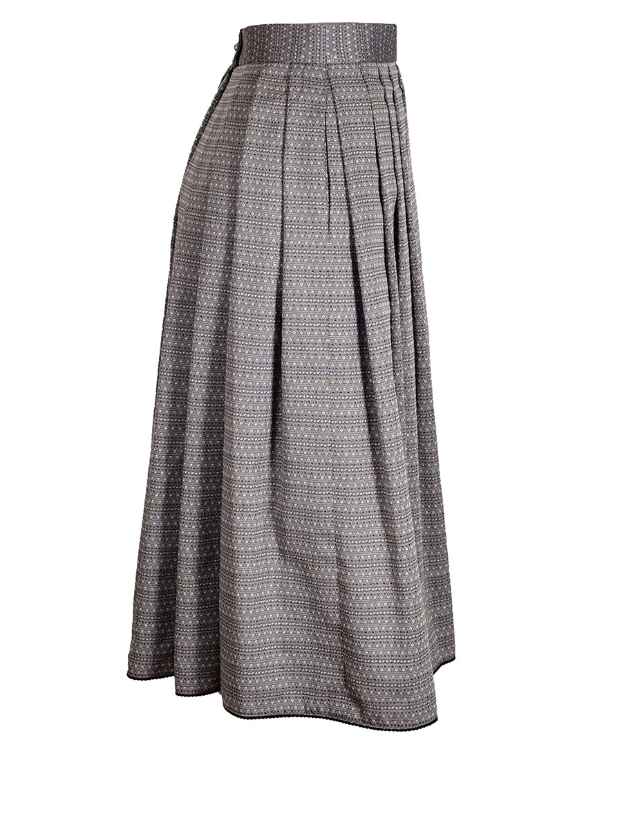 Anno Domini Faltenrock Ziska, anthrazit, gemustert. elegant #3