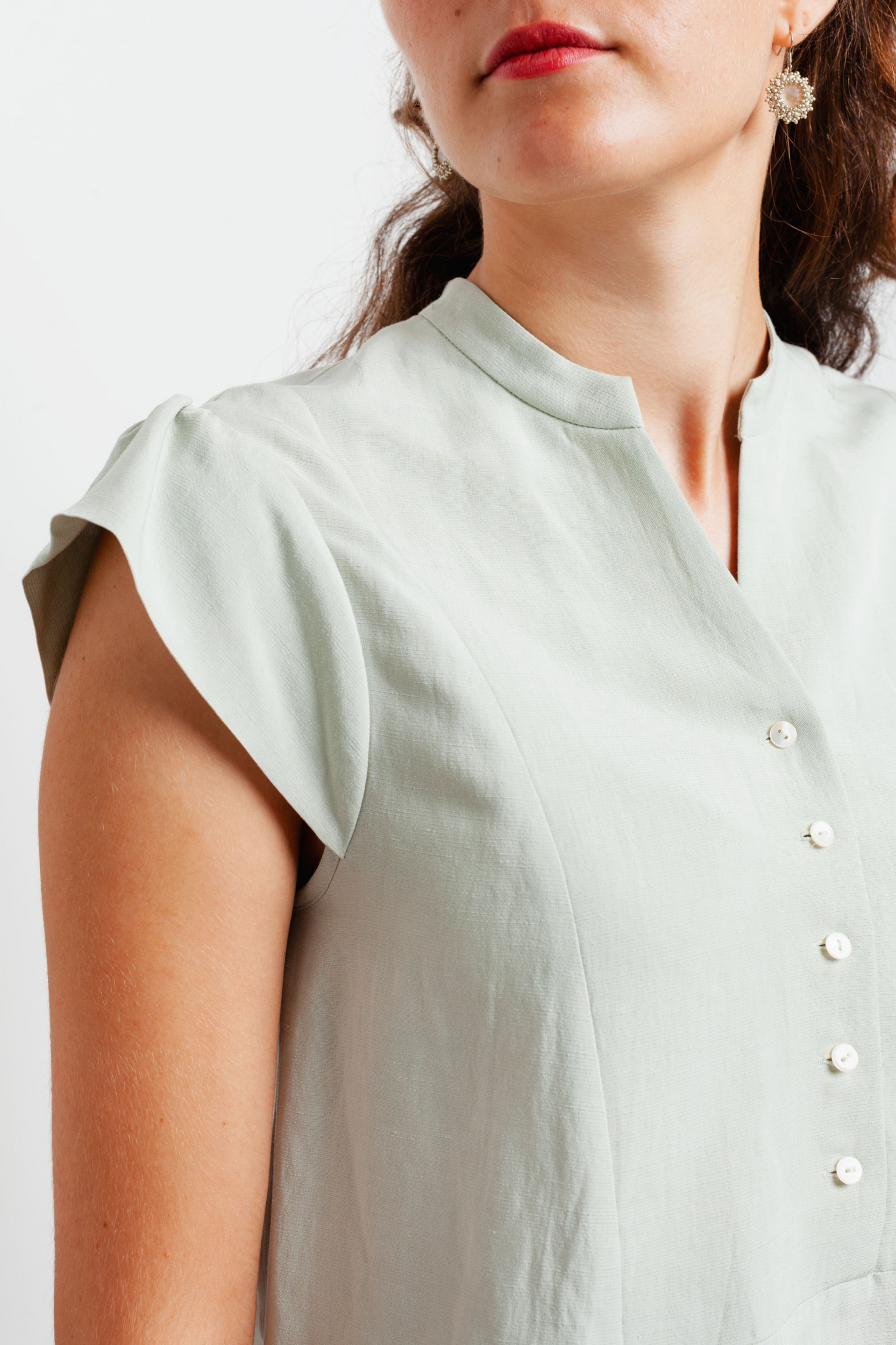 Die Rockmacherin Bluse Alena, mint, Flügelarme #2