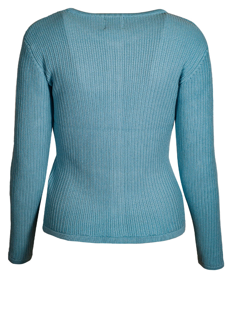 Hammerschmid Strickjacke Arburg, türkis, Perlmuttknöpfe #2