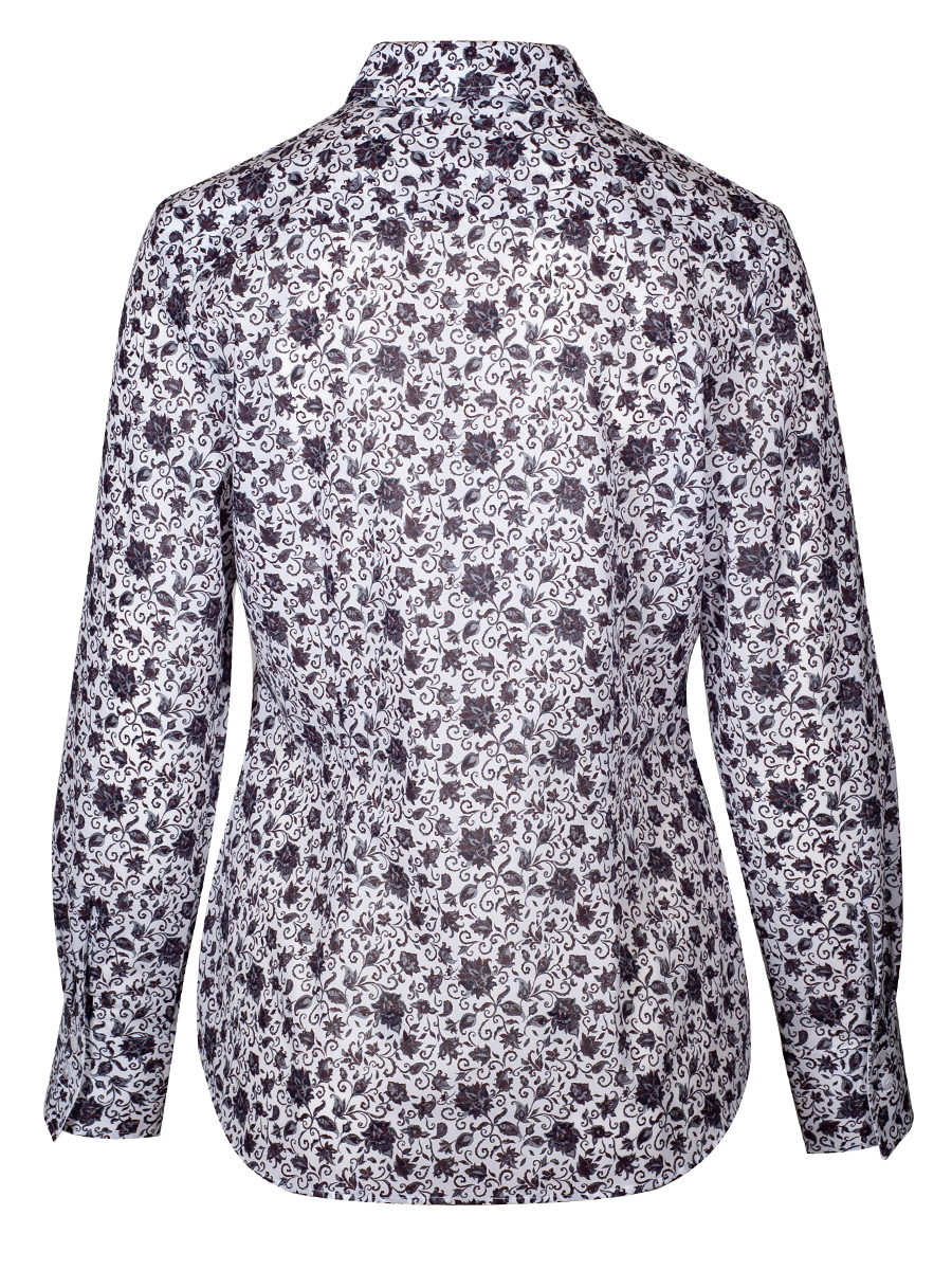 Arido Langarmbluse, Blumenmuster, beere #3