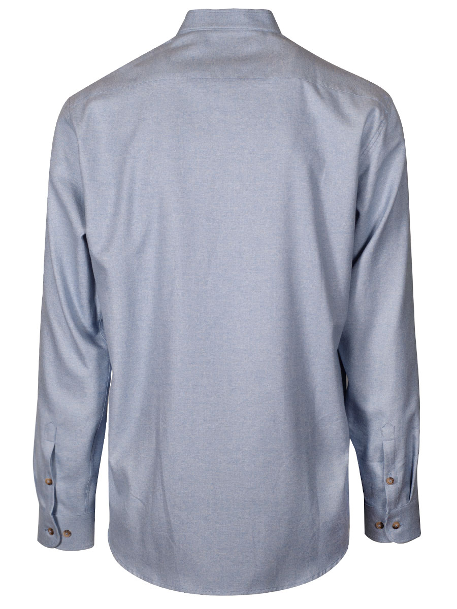 Waldorff Trachtenhemd Herren, hellblau, Pfoad, Stehkragen #2