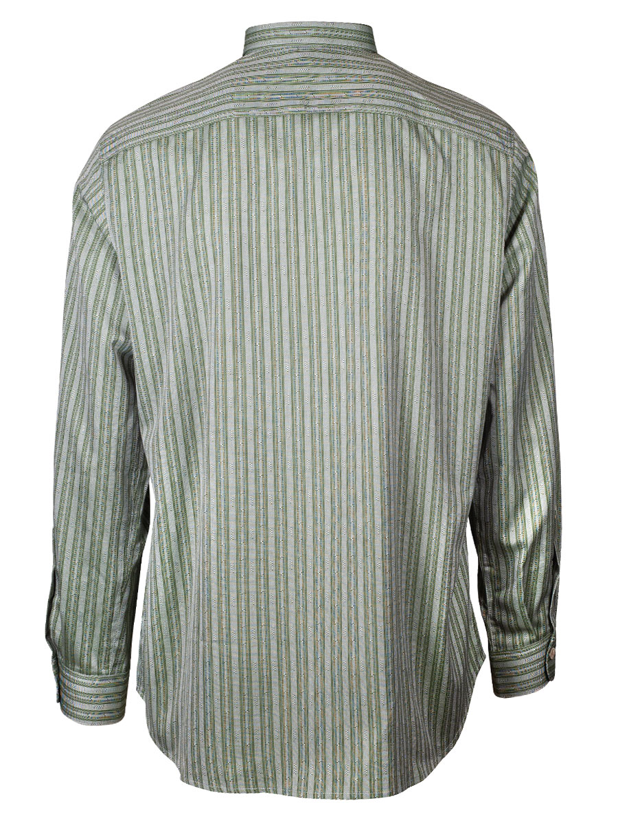 Arzberger Herrenhemd, grün, gestreift, Liegekragen, Pfoad, Slim Line #3