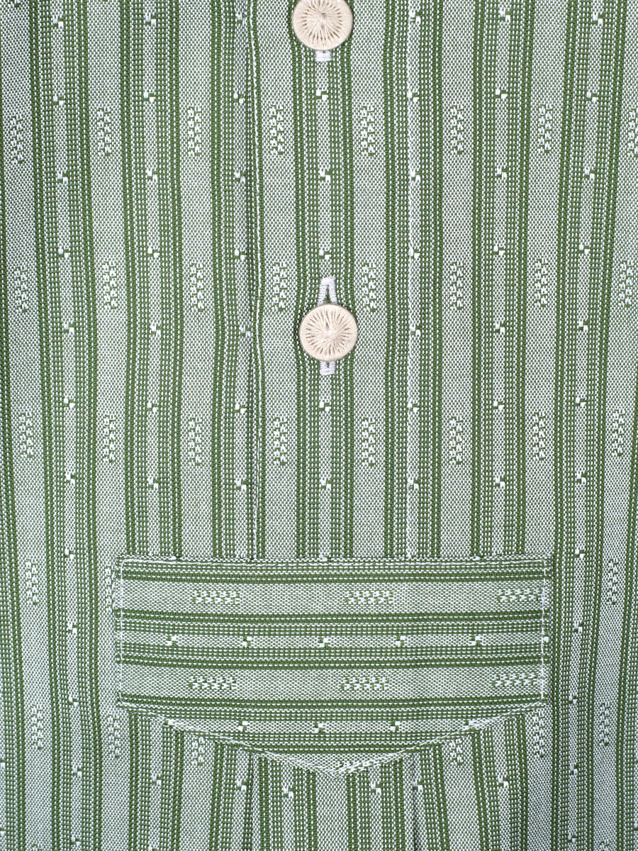 Arzberger Herrenhemd, grün, gestreift, Liegekragen, Pfoad, Slim Line #4