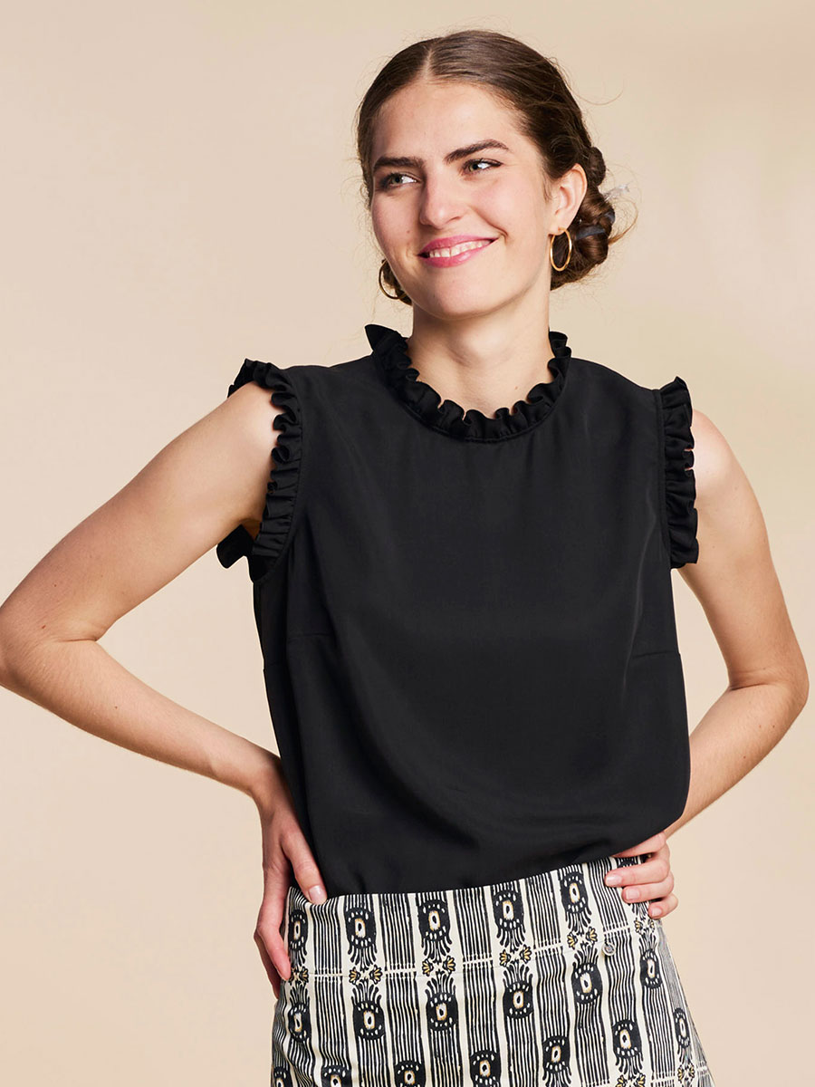 Rockmacherin Bluse Kalo, schwarz #2