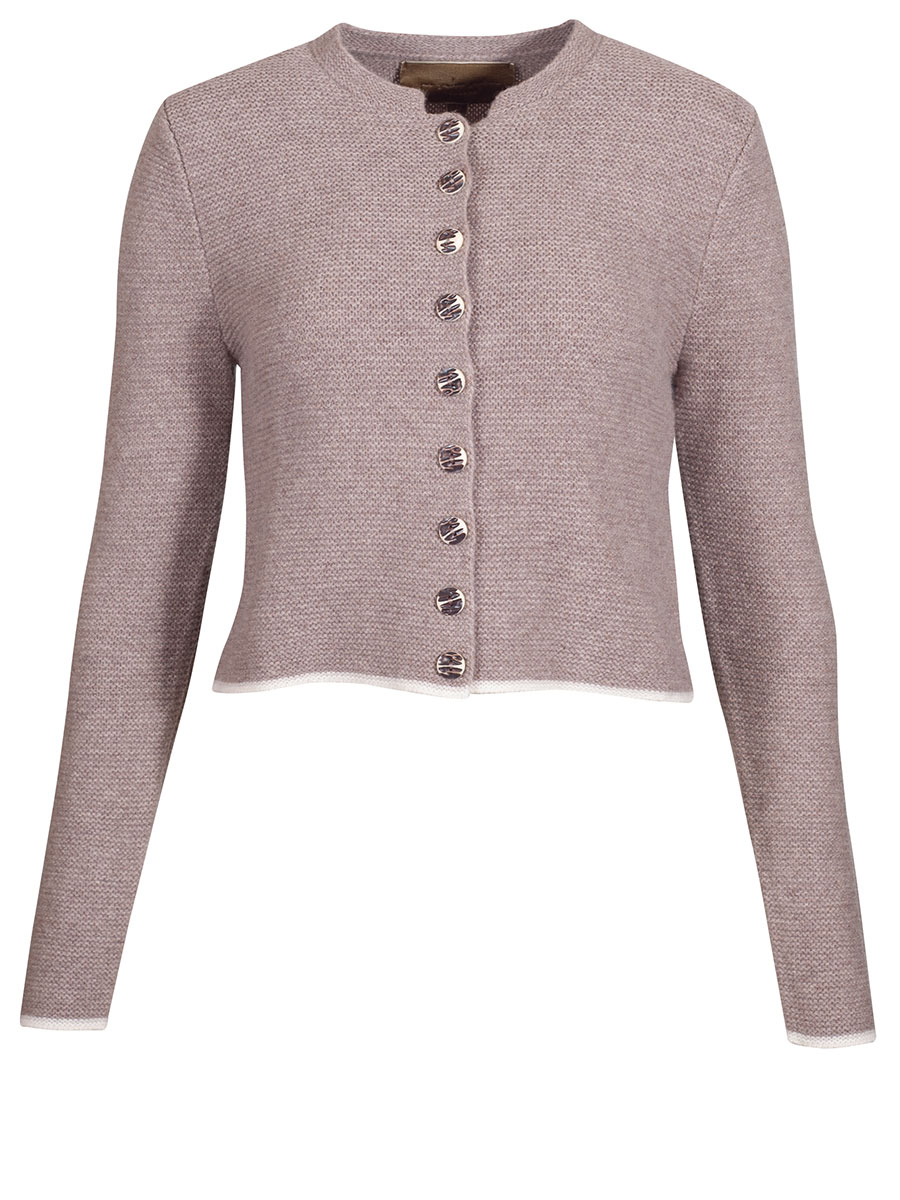fei scho schee Strickjacke, sleet, Einfassung in ecrue, kurz #1