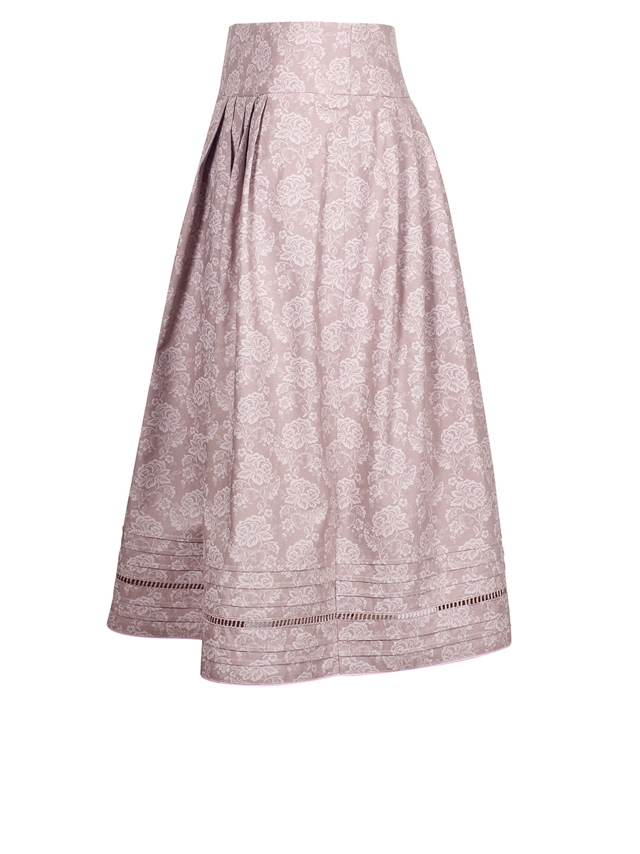 Country Line Faltenrock, beige, Blumenmuster #2