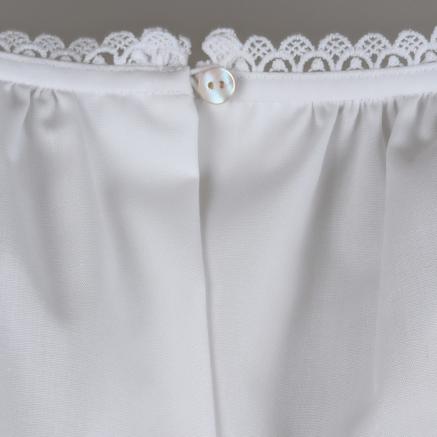 Waldorff Dirndlbluse, weiß, Ärmel mit Spitzenborte #4