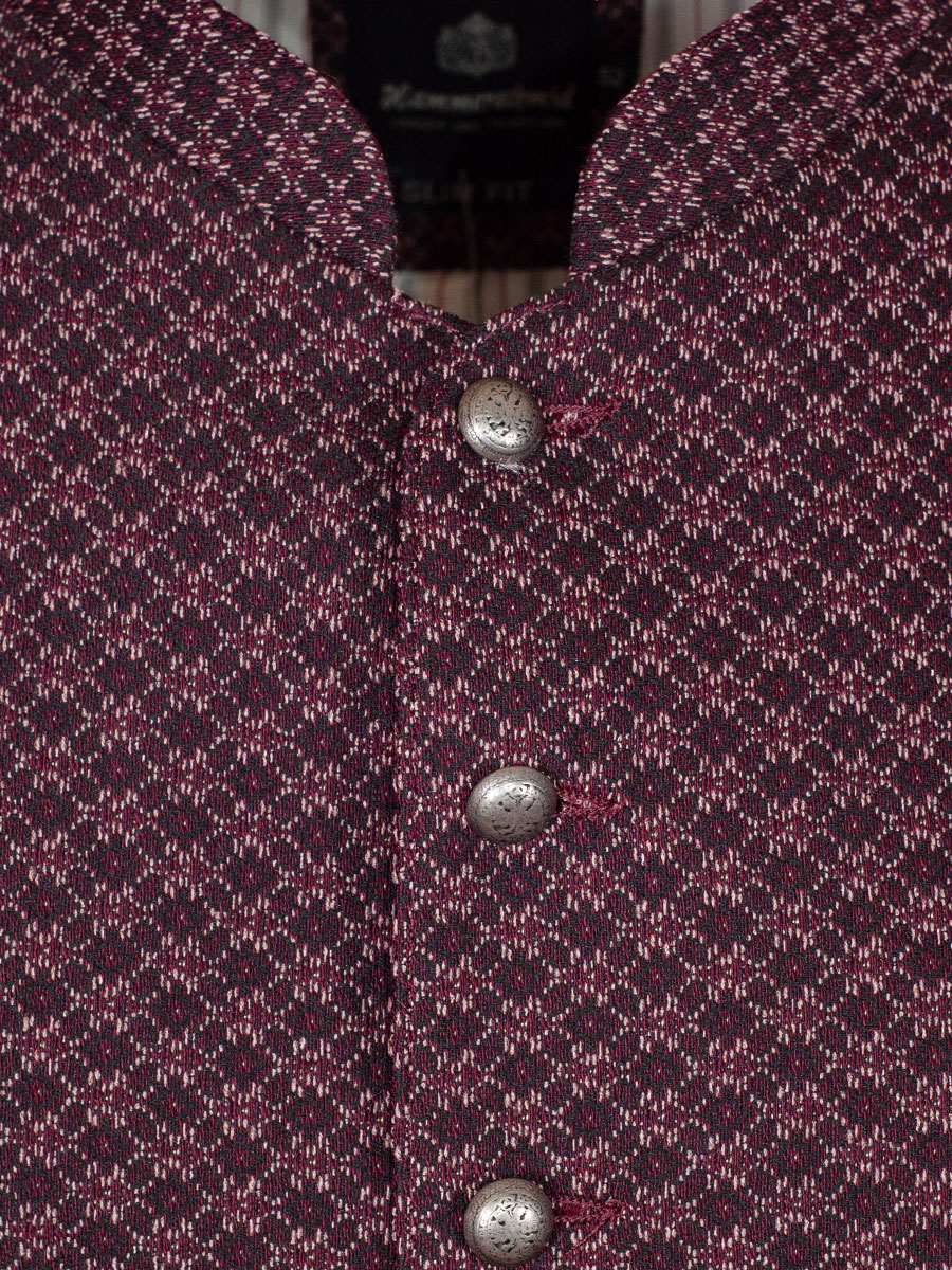 Hammerschmid Herrenwesten Robert, weinrot, schwarzer Rücken, Slim Fit #3