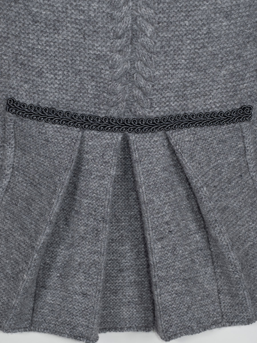 Huber Strickjacke Nori, grau, Schoßerl, Zopfmuster #4