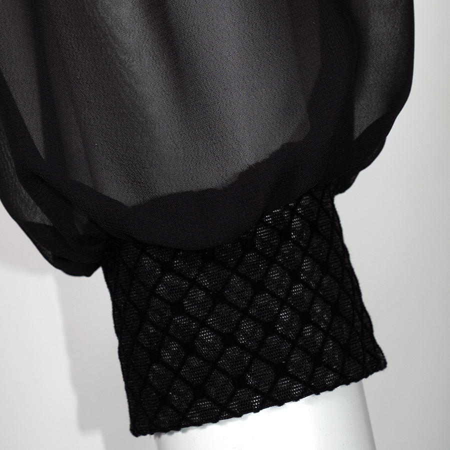 Waldorff Dirndlbluse Amira, schwarz, Langarm, elegant #3
