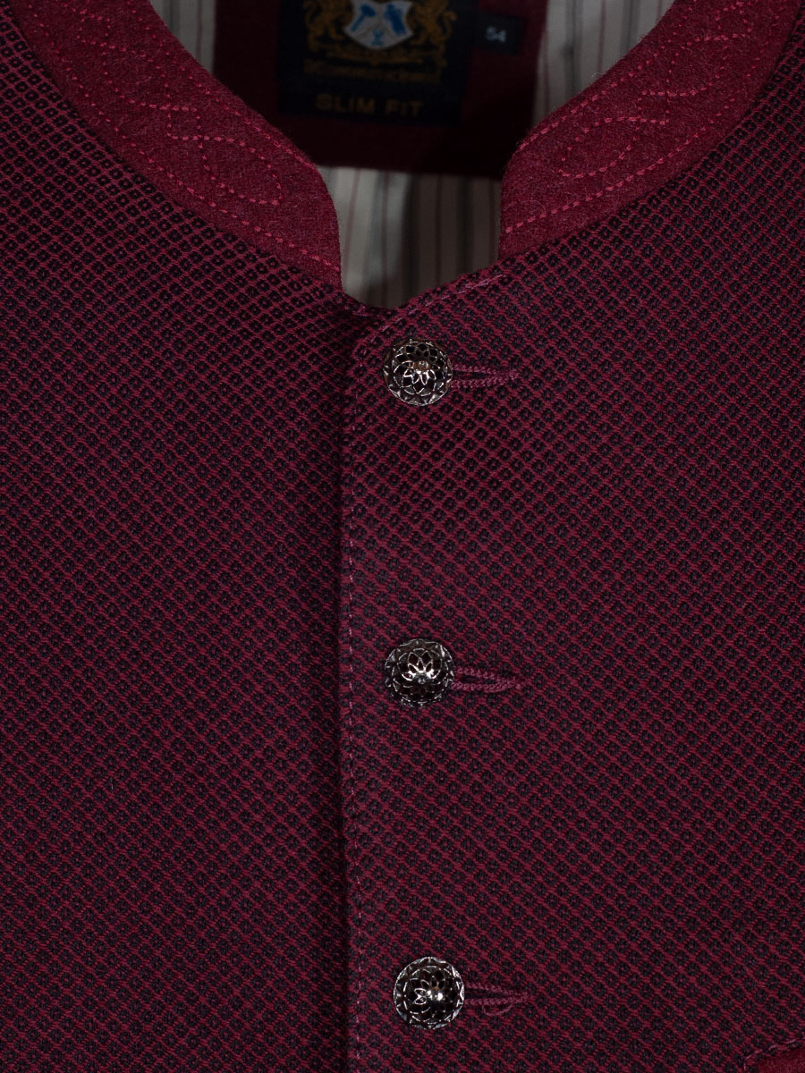 Hammerschmid Herrenweste Mirko, weinrot, schwarz-weinrot  Rücken, Slim Fit #4