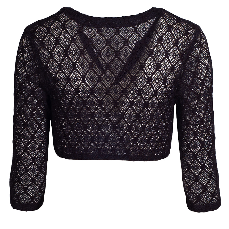 Waldorff Spitzen-Dirndlbluse Daniela, schwarz, 3/4-Arm, V-Ausschnitt #2